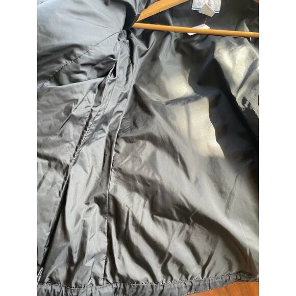 Columbia Mid Weight Black Puffer Jacket with Drawstring Waist • Size L 🗣 - Picture 6 of 8